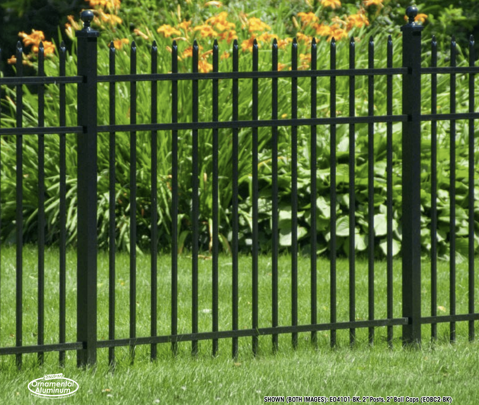 eastern ornamental aluminum black fence E04101-BK E0BC2-BK